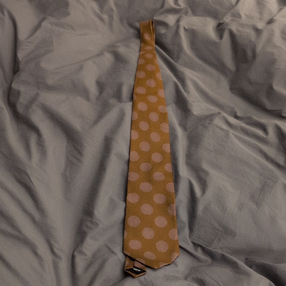 3 For 10 Dollars All Ties. Brown Polka Dot Tie